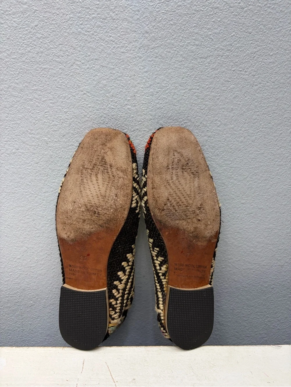 Artemis Wool Carpet Loafers Size 36